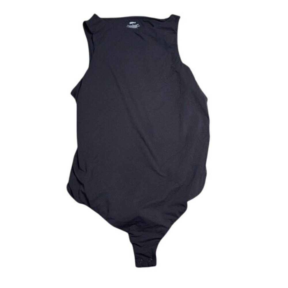NWOT Skims 2X FITS EVERYBODY HIGH NECK Thong BODYSUIT Onyx Black MSRP $60